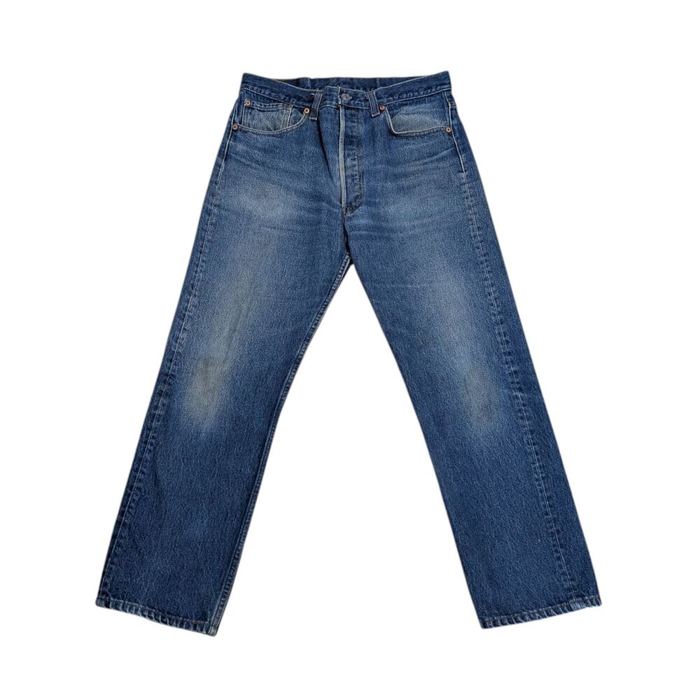 Vintage 80s Levi's 501XX Jeans Denim Medium Wash Blue Mens 35 Levi Strauss Jean